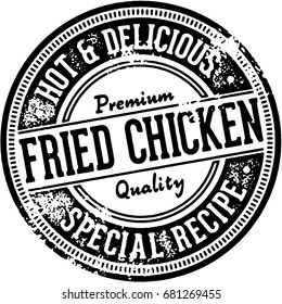 Vintage Fried Chicken Menu Stamp