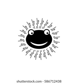 Vintage frog sunburst logo