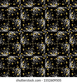 Vintage frosty geometric pattern with snowflakes. Textiles fashionable retro design in the style of the eighties. Ice balls.