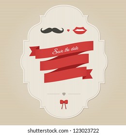 Vintage Funny Wedding Invitation With Place For Text