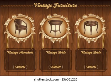 Vintage furniture background