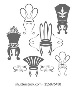 Vintage furniture symbols