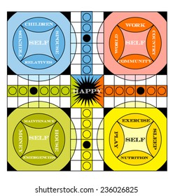 vintage game board info-graphic