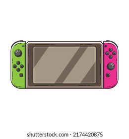 Vintage game control vector illustration, Flat design joystick icon.