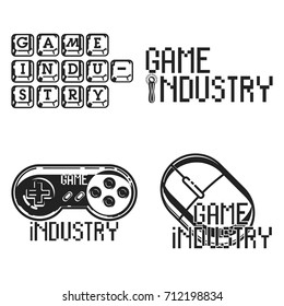 Vintage game industry emblems