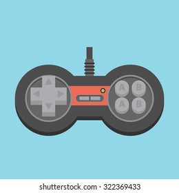 Vintage Game Joystick. Vector Gamepad Icon