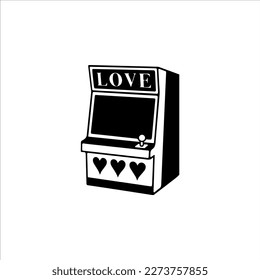 vintage game machine illustration vector