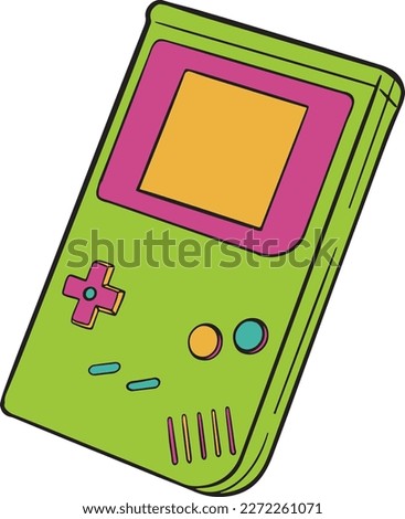 Vintage gameboy hand drawn illustration