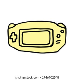 Vintage Gamepad - Hand drawn doodle sketch style vector