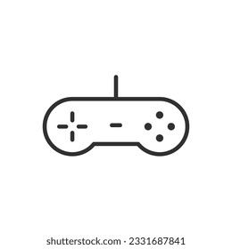 Vintage Gamepad, linear icon. Line with editable stroke