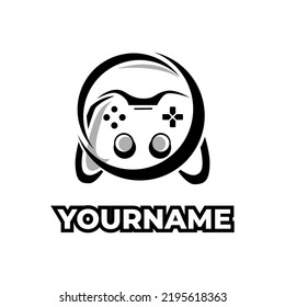 Vintage Gaming logo set. Console games and cyber sport logo badge. Esport emblem stamp, sport cyber, video gaming, cliparts collection