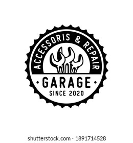 Vintage garage  motorcycle, part and accessories