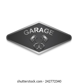 Vintage garage retro label design.vector