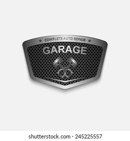 Vintage garage retro label design.vector