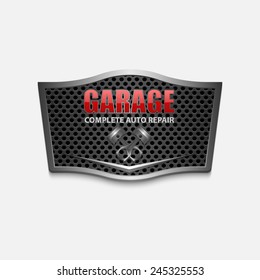 Vintage garage retro label design.vector