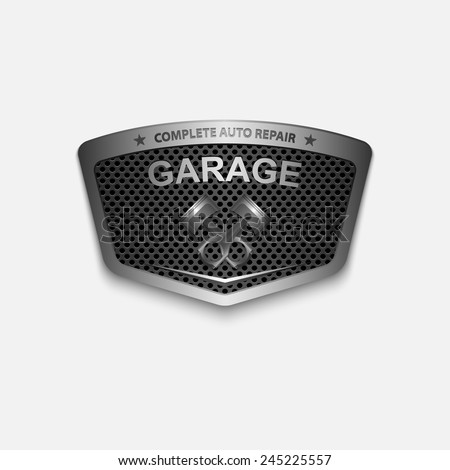 Vintage garage retro label design.vector