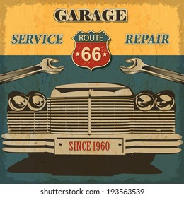 Vintage Garage Retro Poster