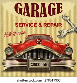 Vintage Garage Retro Poster