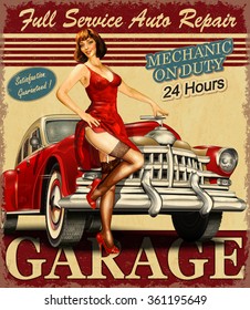 Vintage Garage Retro Poster