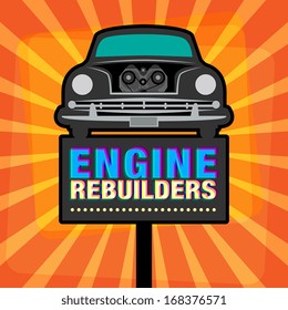 Vintage Garage sign, vector illustration