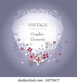 vintage garden floral background