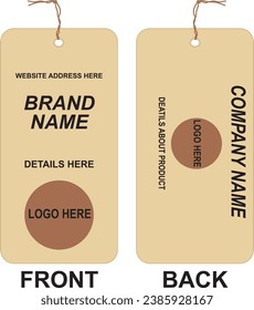 VINTAGE GARMENT SWING HAND TAG VECTOR ILLUSTRATION