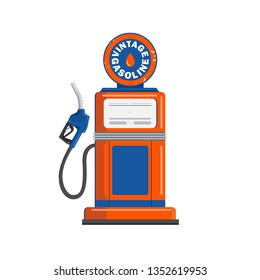 Vintage gas pump gun vector illustration on white background