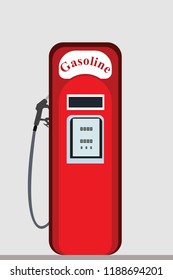 vintage gas pumps vector illustration
