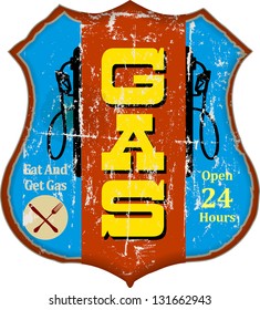 vintage gas station sign