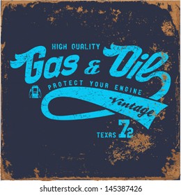 Vintage Gasoline & Motor oil | T-shirt Printing |