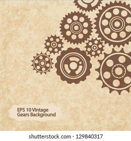 Vintage gears background