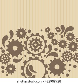 Vintage gears background.vector