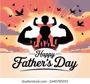 Vintage Gentleman-Themed Happy Father's Day Card
