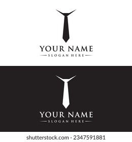 Vintage gentlemen tie logo design. Elegant men's clothing logo.