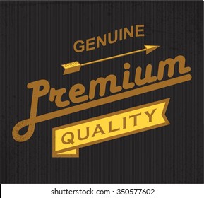 vintage genuine premium Brand and background
