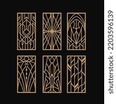 Vintage geometric  art deco laser cut panel designs