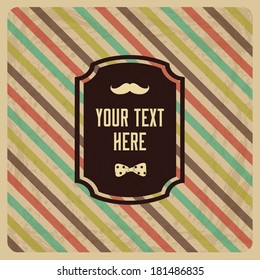 Vintage Geometric Vintage Background with Hipster Label.