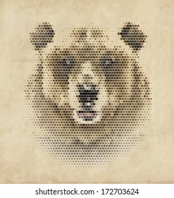 Vintage Geometric Bear Design