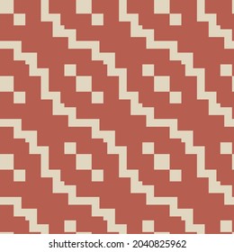 Vintage geometric ethnic pattern. Illustration with zigzag, square, lines. Vector ornament is used in the design of carpets, textiles, clothing, wallpaper, cover, packaging