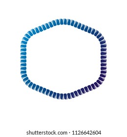 Vintage geometric frame created with braid ornament, rope. Heraldic Coat of Arms decorative emblem isolated vector illustration.