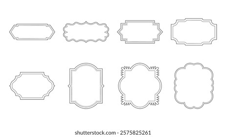 Vintage Geometric Frame Vector Set