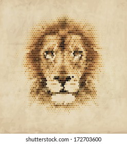 Vintage Geometric Lion Design