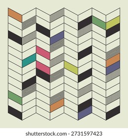Fondo de patrón geométrico de Antiguas. Diseño del modernismo suizo