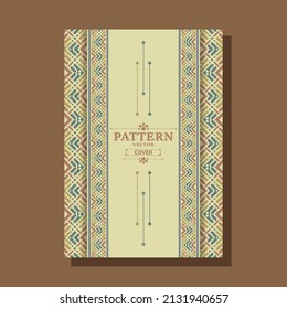 diseño de cubierta de patrones geométricos vintage