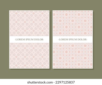 vintage geometric pattern cover set