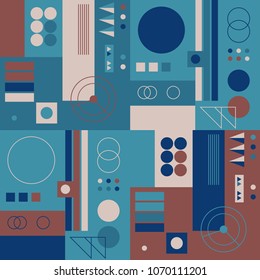 Vintage geometric geometric pattern. Minimal geometric series.