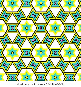 Vintage geometric pattern in retro 80s style. Textile fashionable retro design in the style of the eighties.