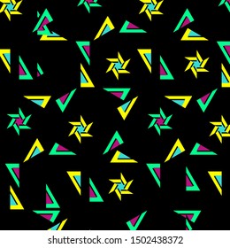 Vintage geometric pattern in retro 80s style. Textile fashionable retro design in the style of the eighties.