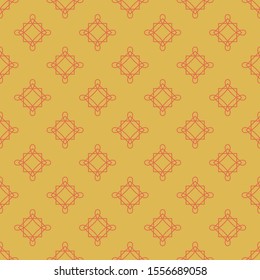 Vintage geometric pattern. Seamless vector background. Yellow ornament. Ornament for fabric, wallpaper, packaging, Decorative print