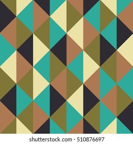 Vintage geometric seamless pattern. Abstract triangle texture vector.